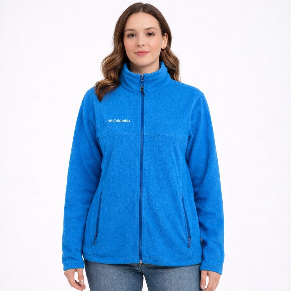 Columbia Steens Mountain Full Zip Fleece Turquoise Blue Size XL